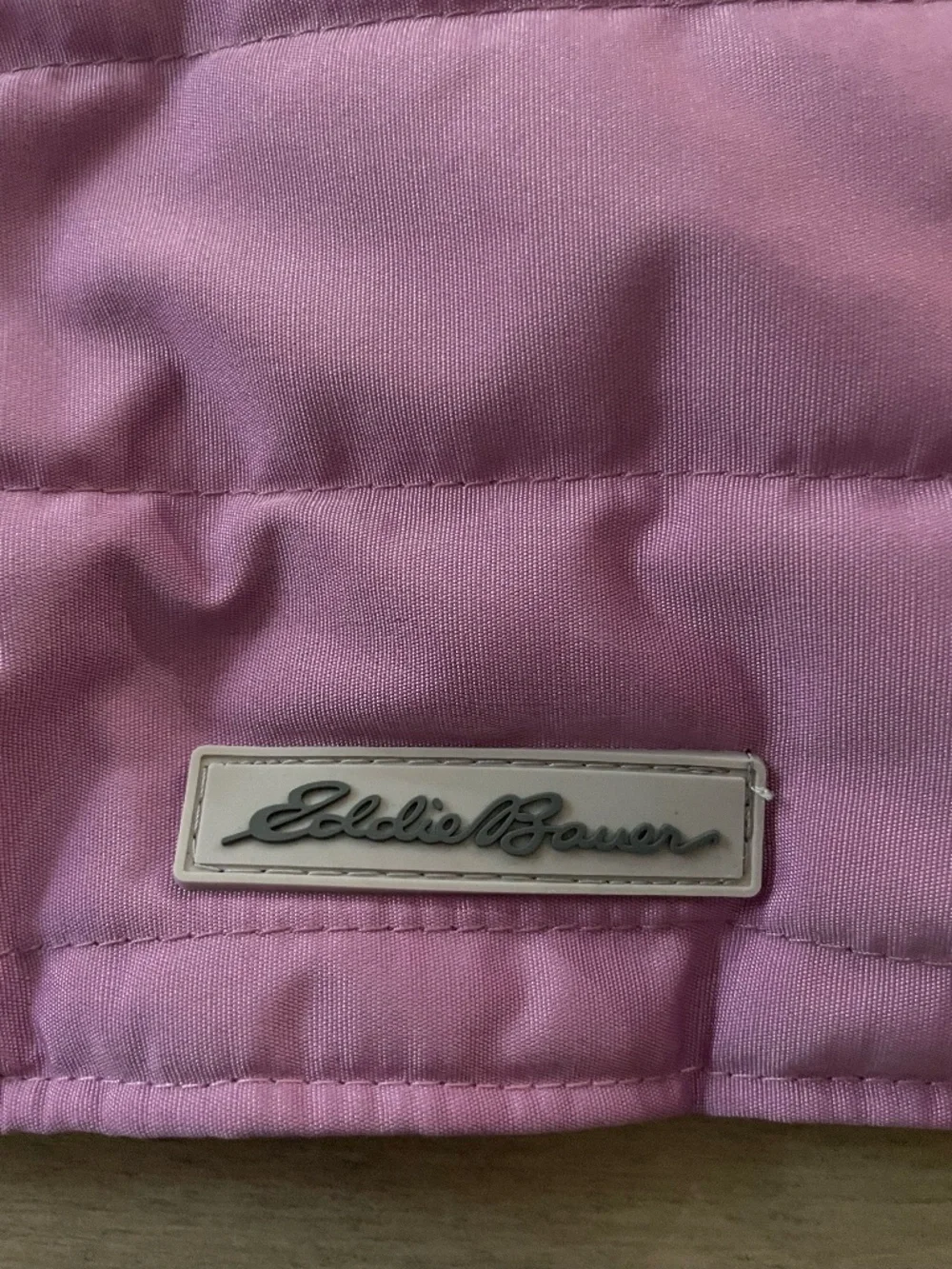 Eddie Bauer Pet Quilted Winter Dog Jacket w/Faux Fur Hood - Purple - Size Medium
